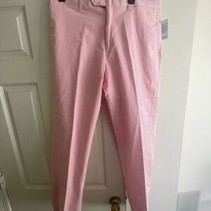 Alan Flusser Pink Striped Chinos